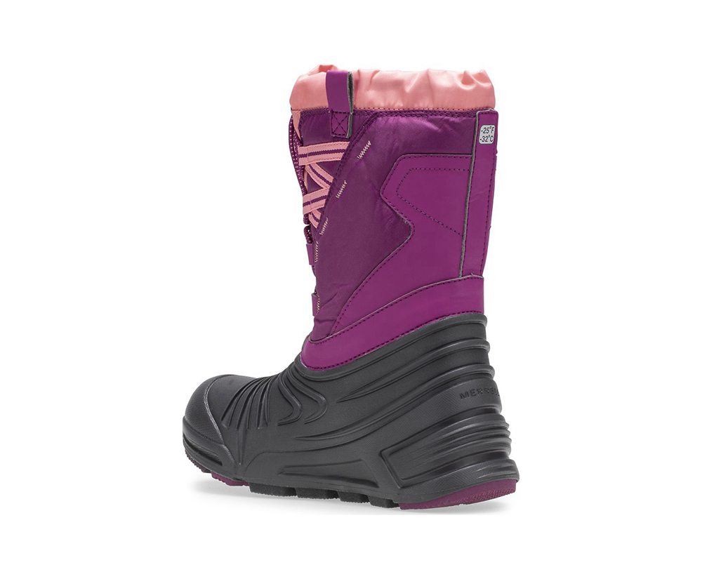 Merrell Støvler Børn - Snow Quest Lite 2.0 Waterproof - Pink/Sort - VQS018923